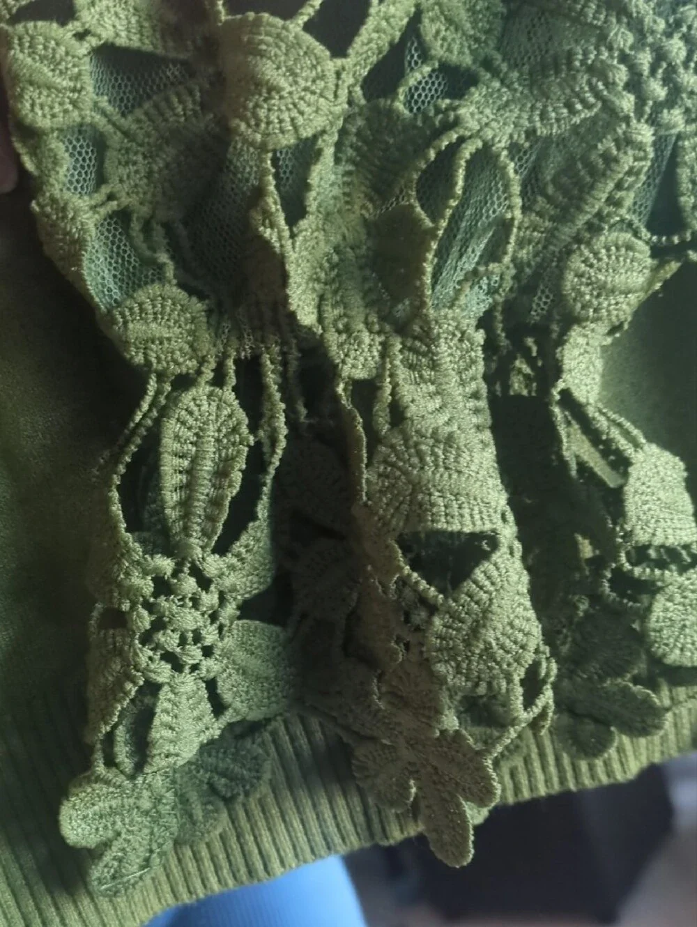 Sioni Olive Green Knit Top